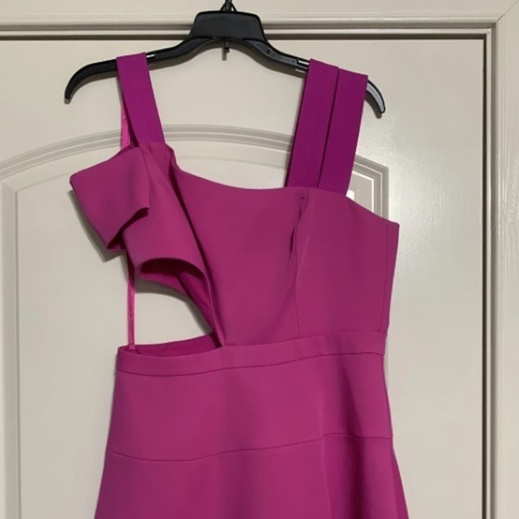 BCBGMaxAzria Kiki Magenta Cutout Dress - Picture 4 of 9